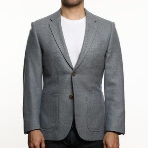 Indochino Gray Wool Blazer 2-Button Made To Measure 36-in Chest Short